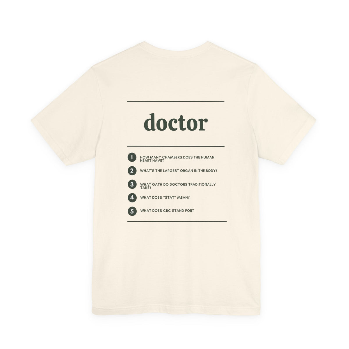 Back of the Voodies Doctor work T-shirt