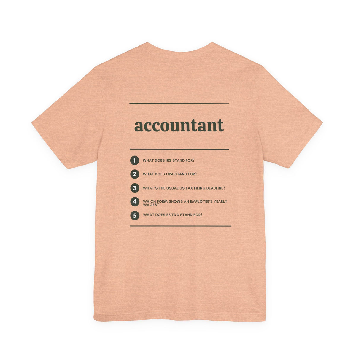 Accountant Work T-Shirt