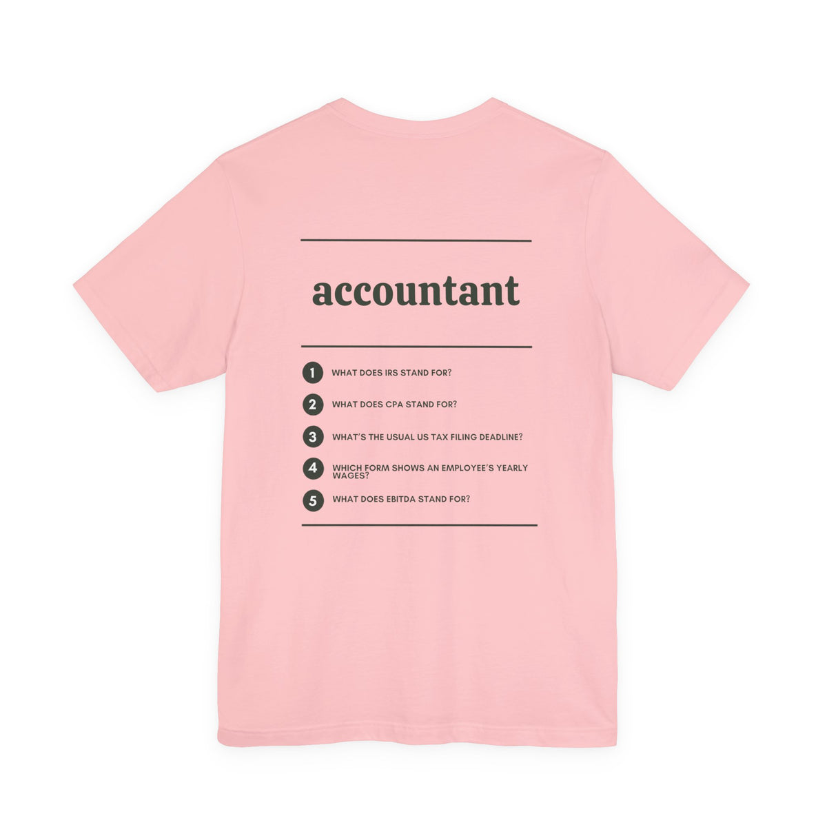 Accountant Work T-Shirt