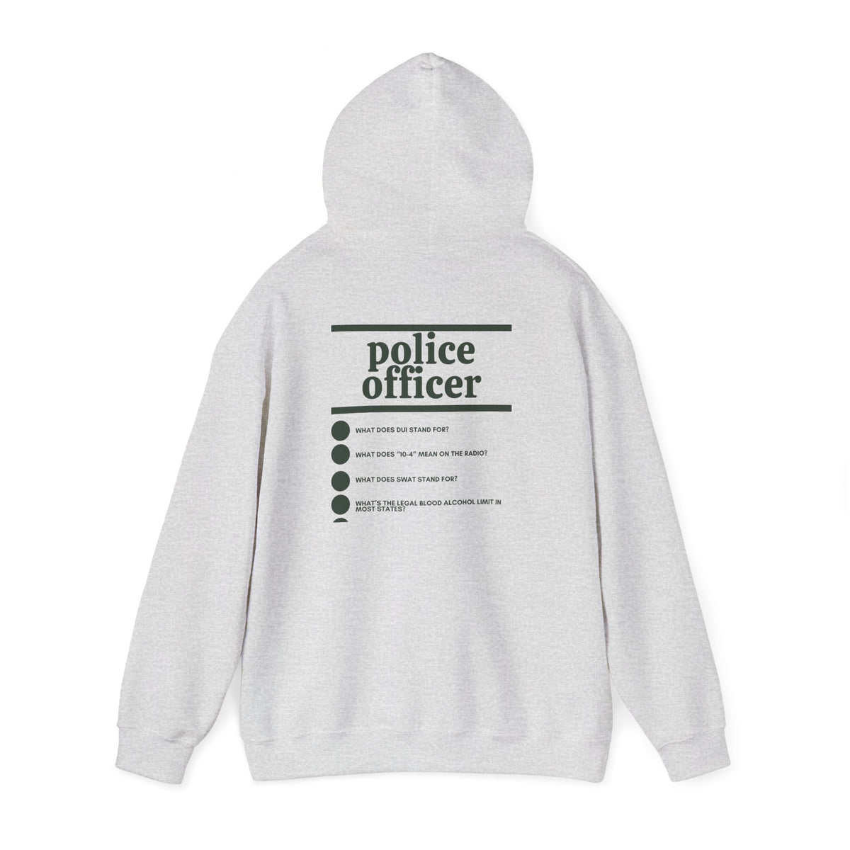 Police Officer Work Hoodie