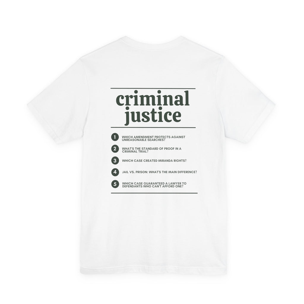 Criminal Justice Major T‑Shirt