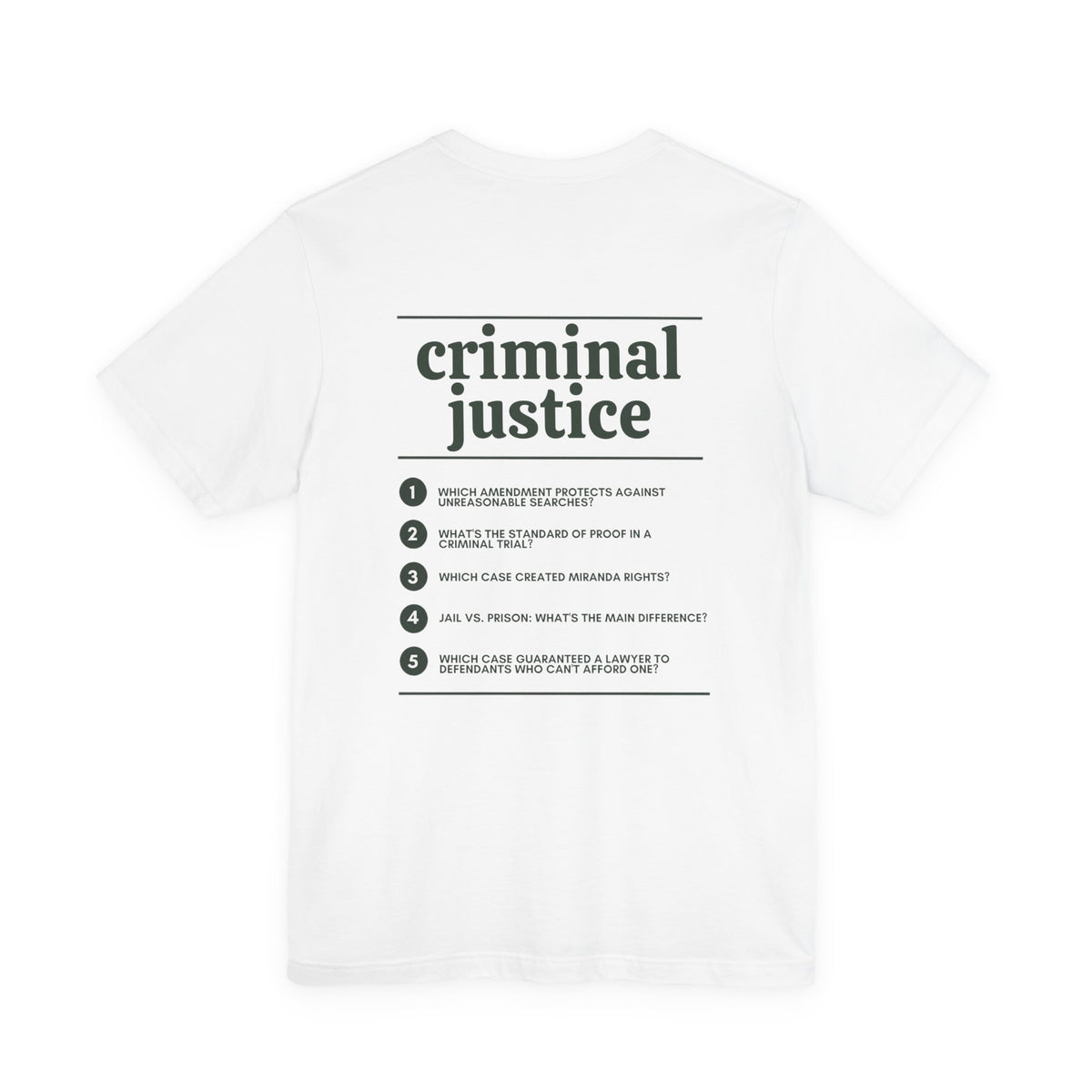 Criminal Justice Major T‑Shirt