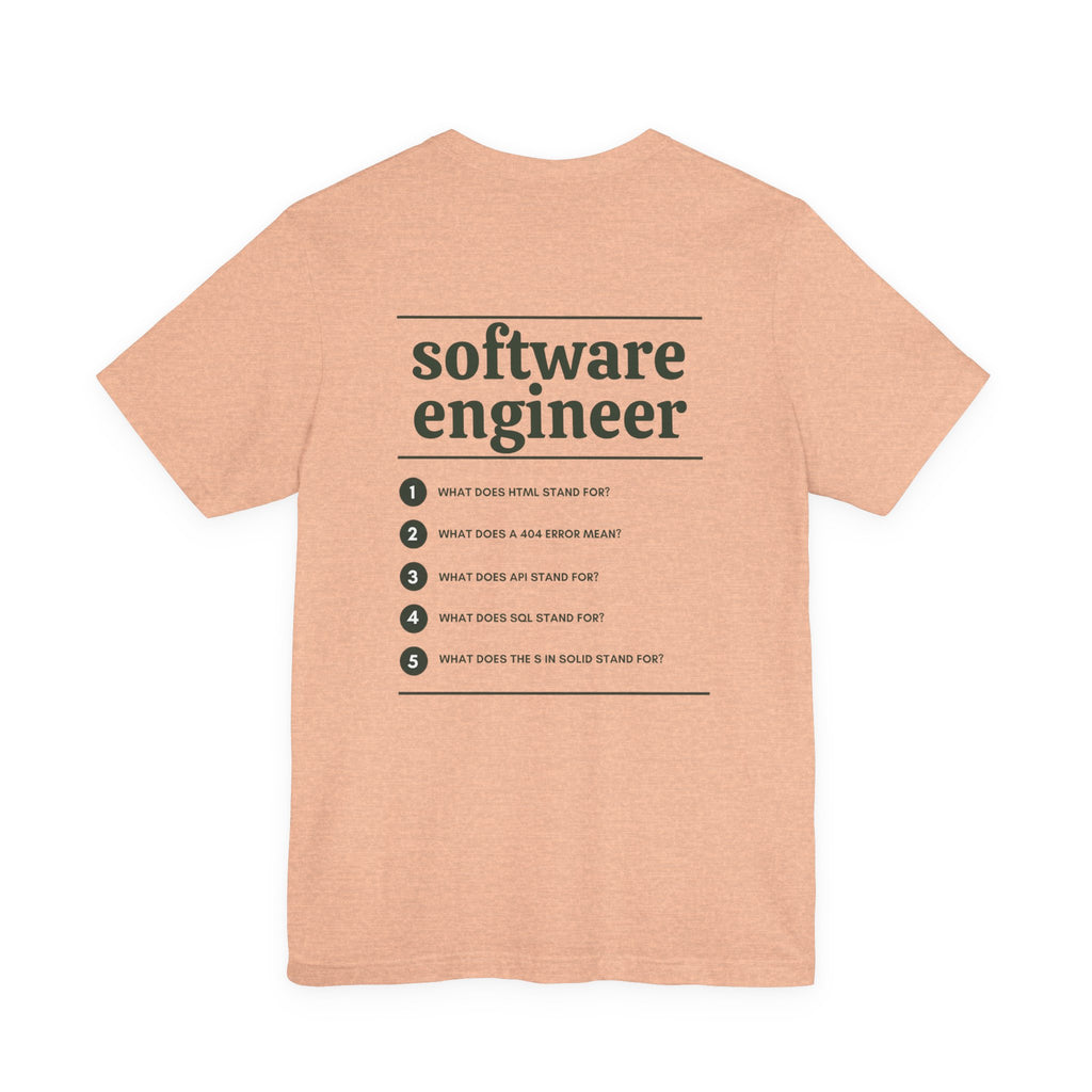 Software Engineer Work T-Shirt