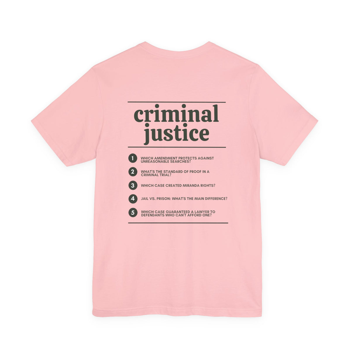Criminal Justice Major T‑Shirt