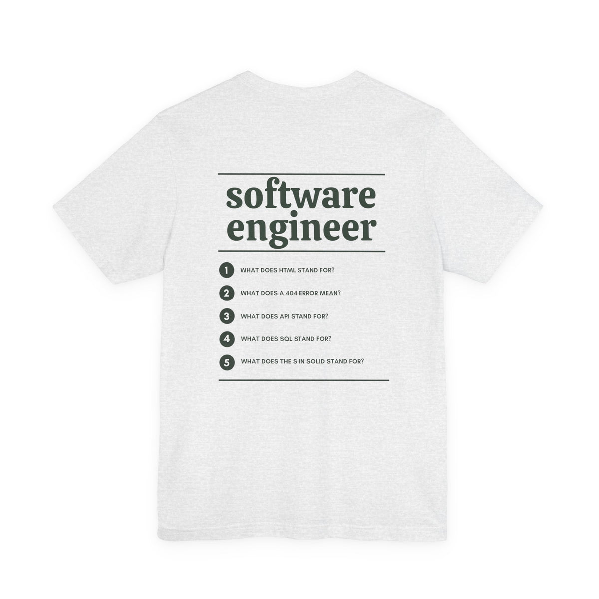 Software Engineer Work T-Shirt