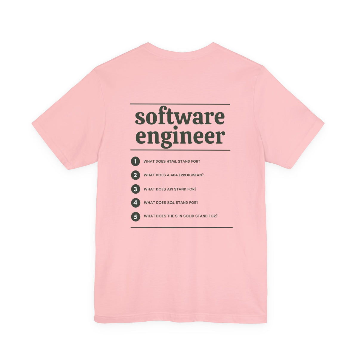 Software Engineer Work T-Shirt