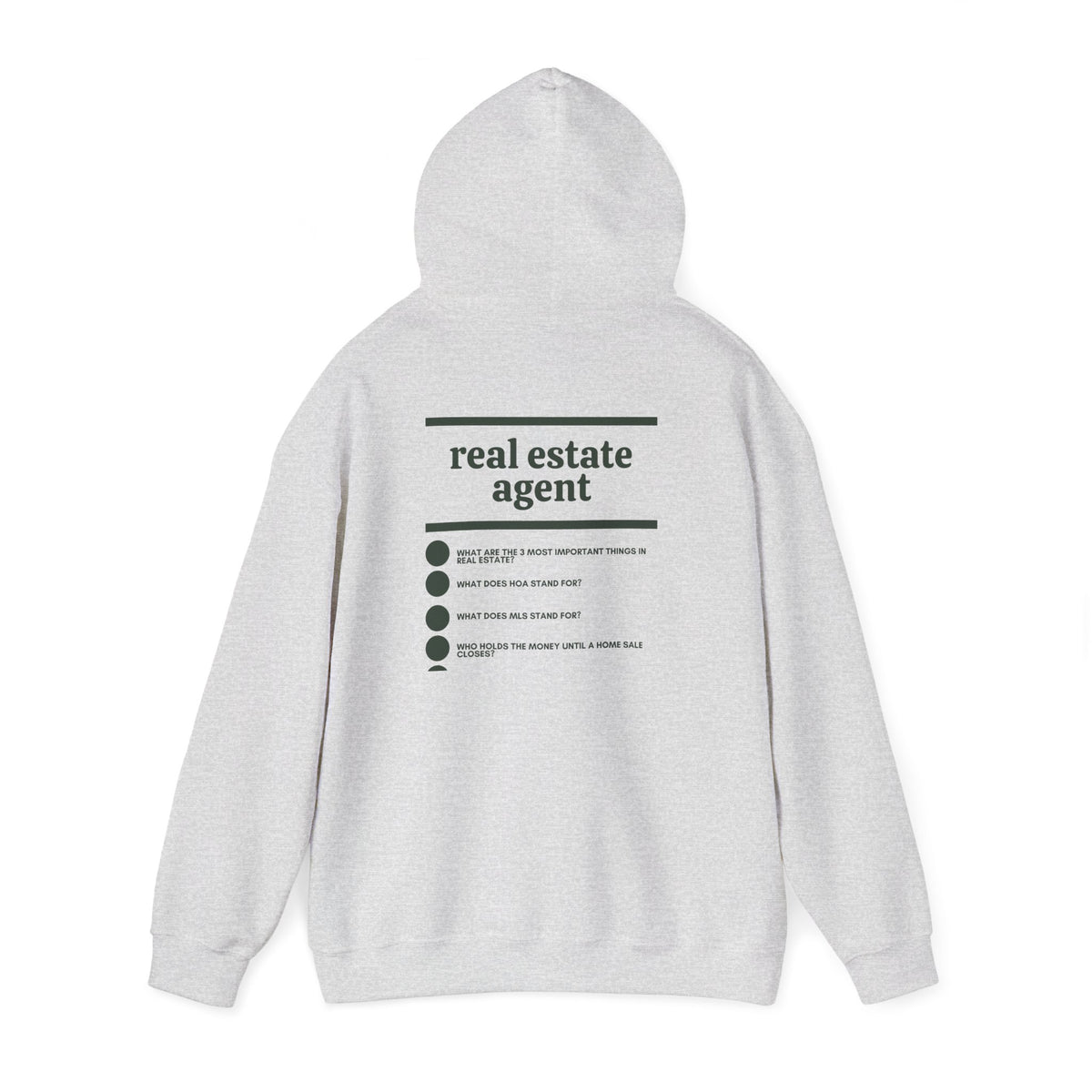Real Estate Agent Work Hoodie