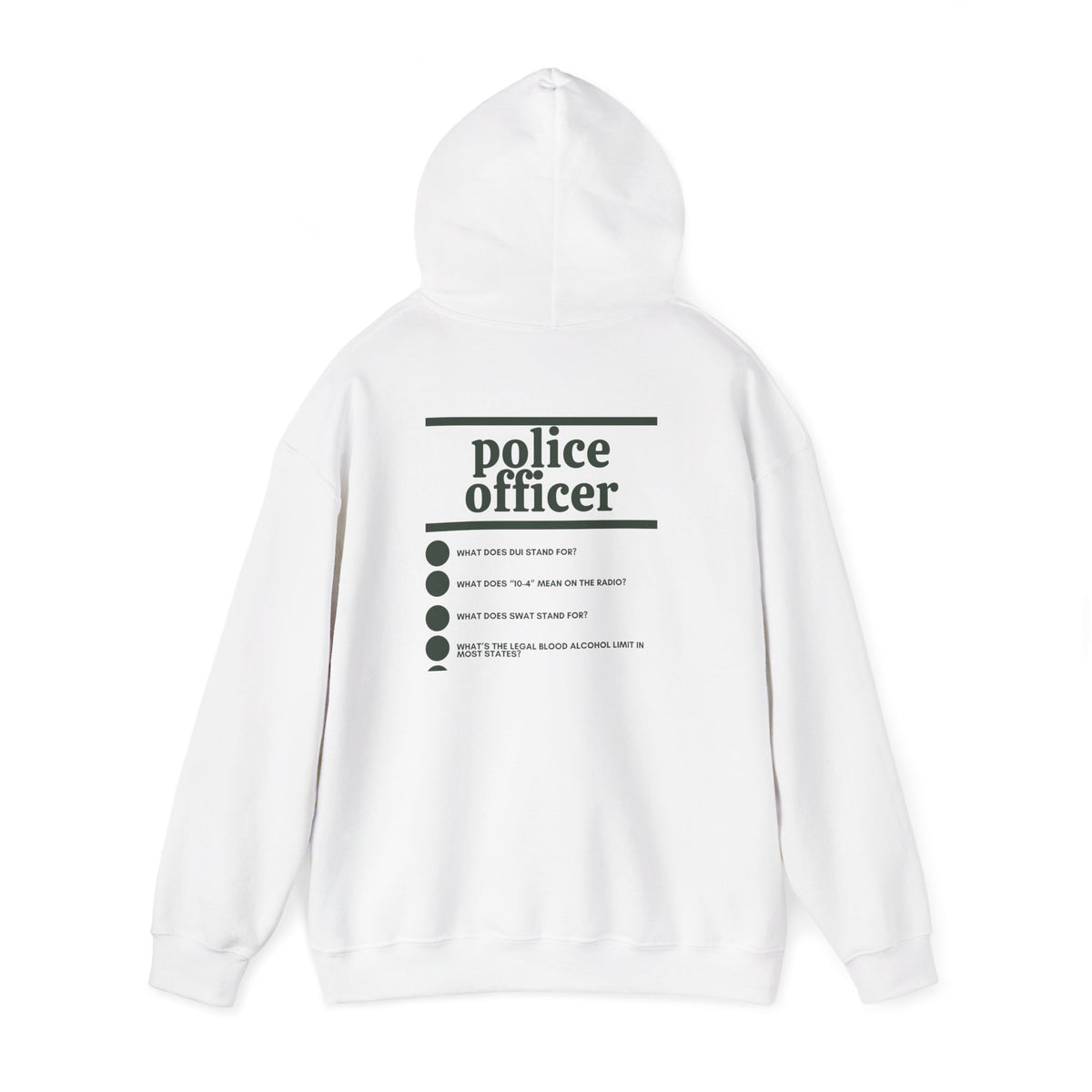Police Officer Work Hoodie