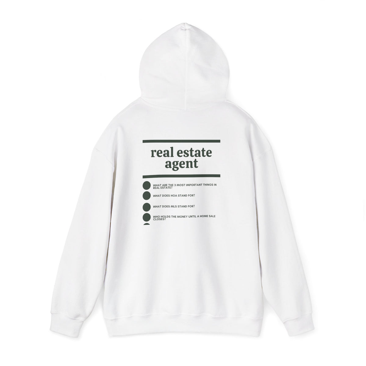 Real Estate Agent Work Hoodie