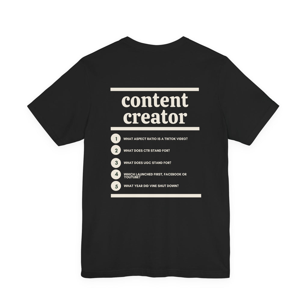 Content Creator Work T-Shirt