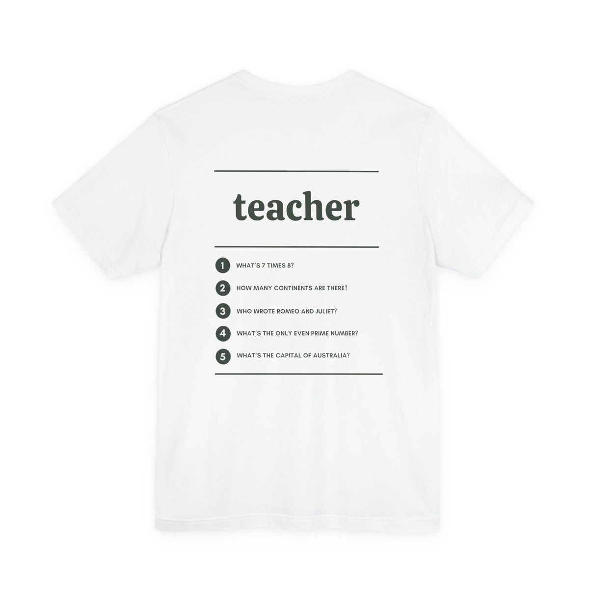 Teacher Work T-Shirt