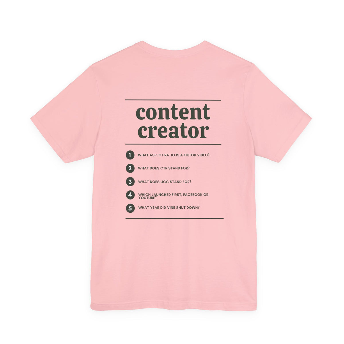 Content Creator Work T-Shirt