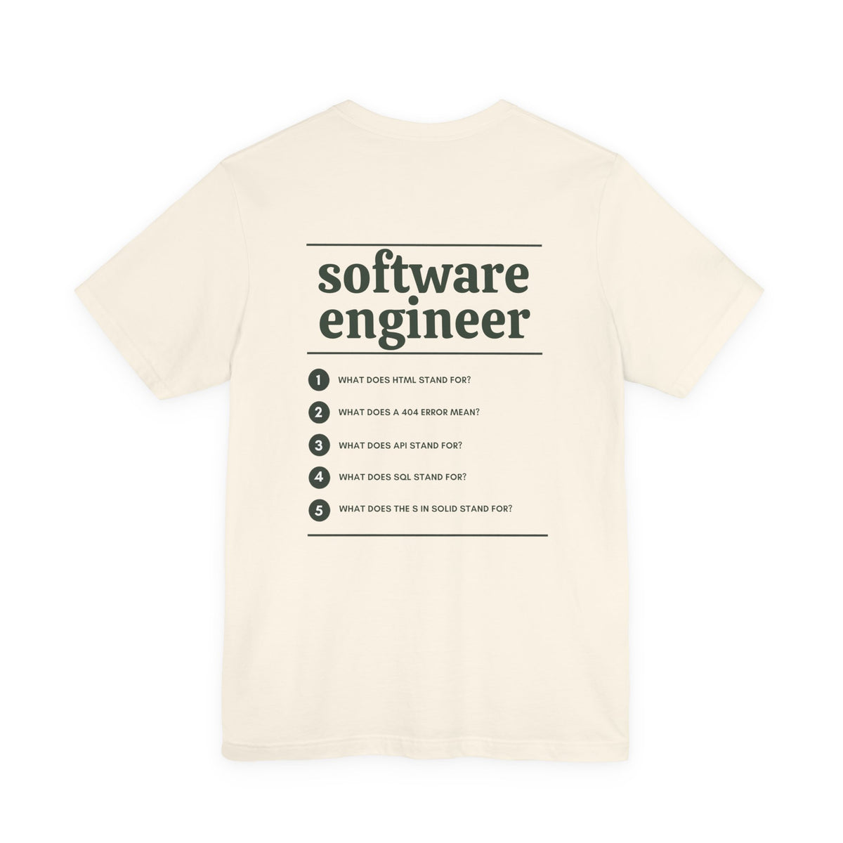 Software Engineer Work T-Shirt