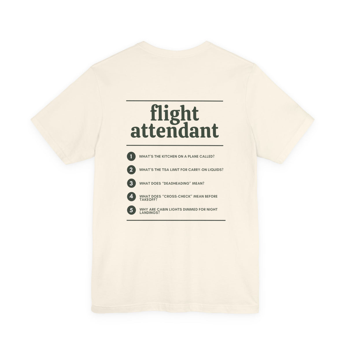 Flight Attendant Work T-Shirt