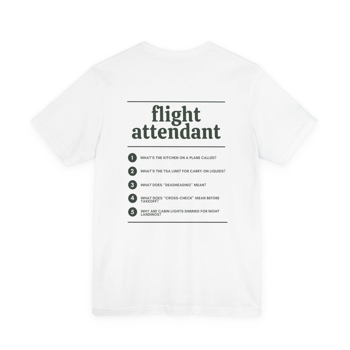 Flight Attendant Work T-Shirt