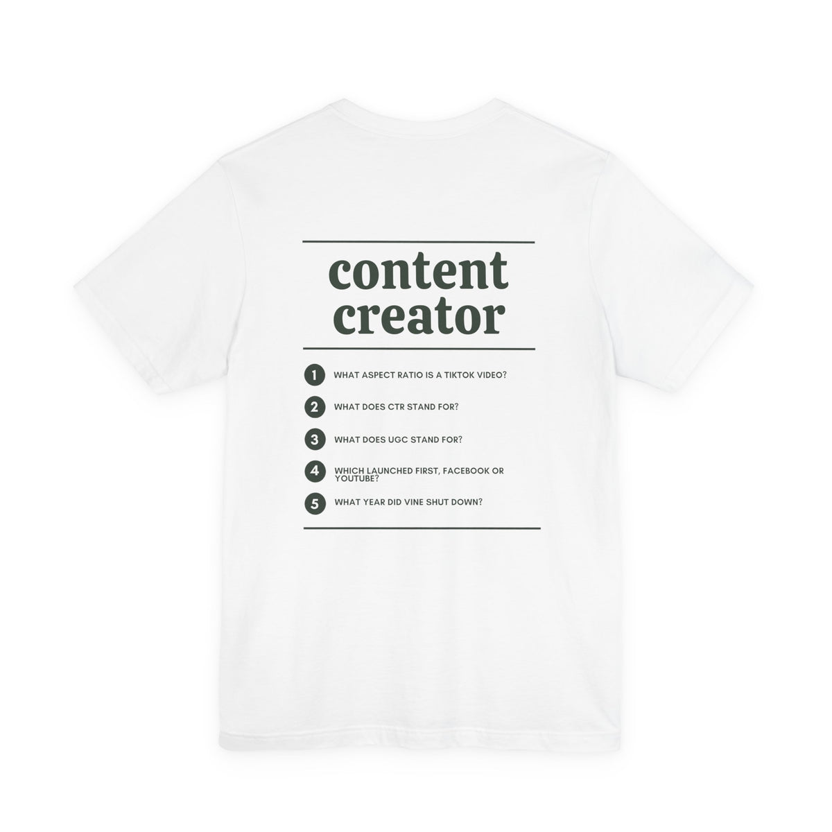 Content Creator Work T-Shirt