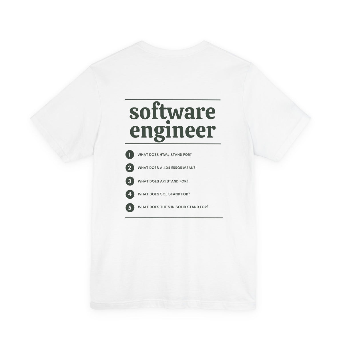 Software Engineer Work T-Shirt