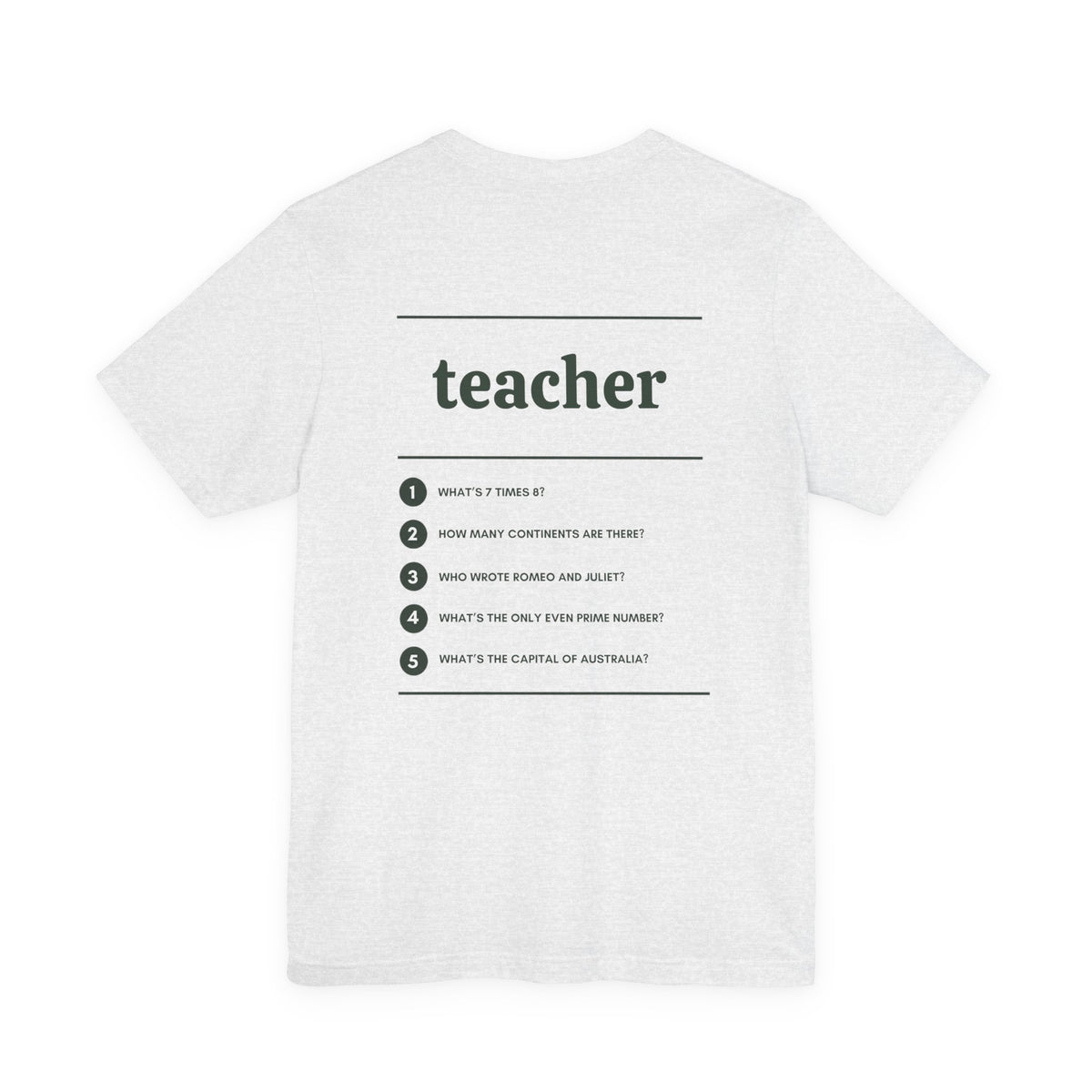 Teacher Work T-Shirt