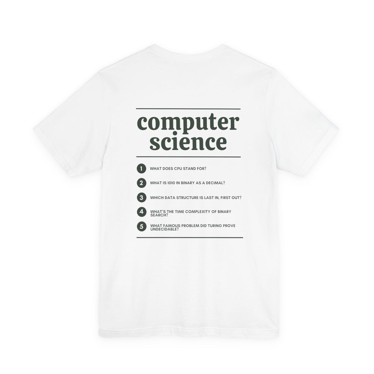 Computer Science Major T‑Shirt