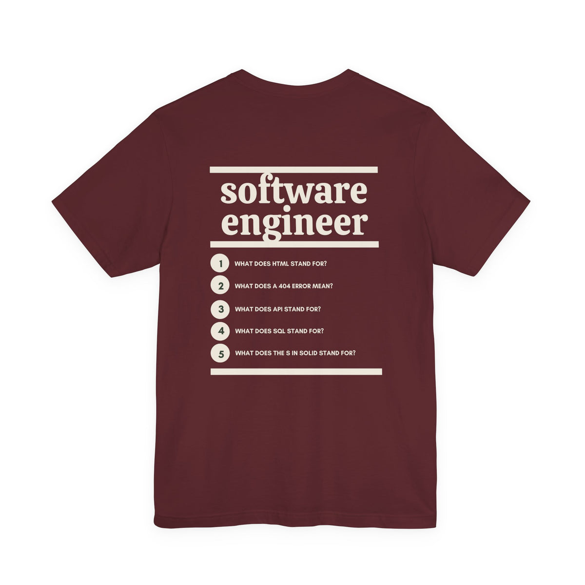 Software Engineer Work T-Shirt
