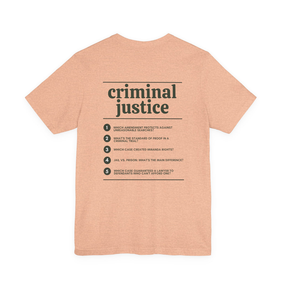 Criminal Justice Major T‑Shirt