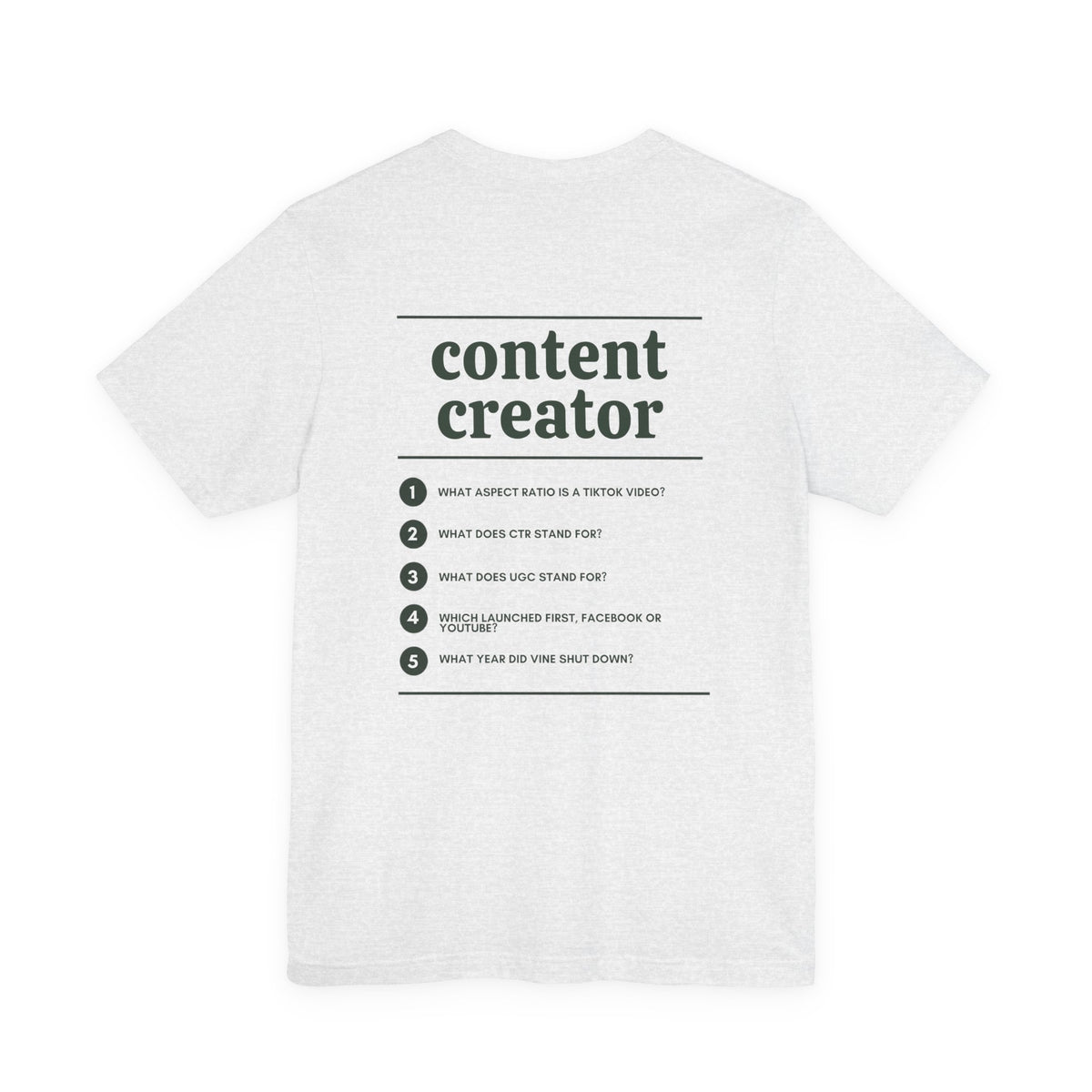 Content Creator Work T-Shirt