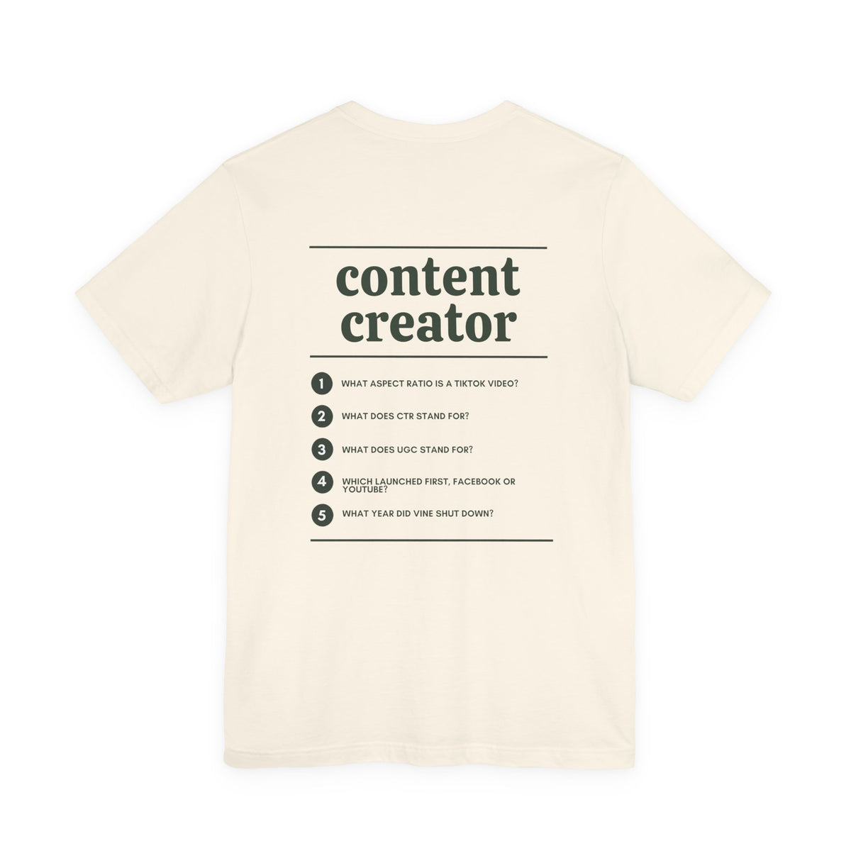 Content Creator Work T-Shirt