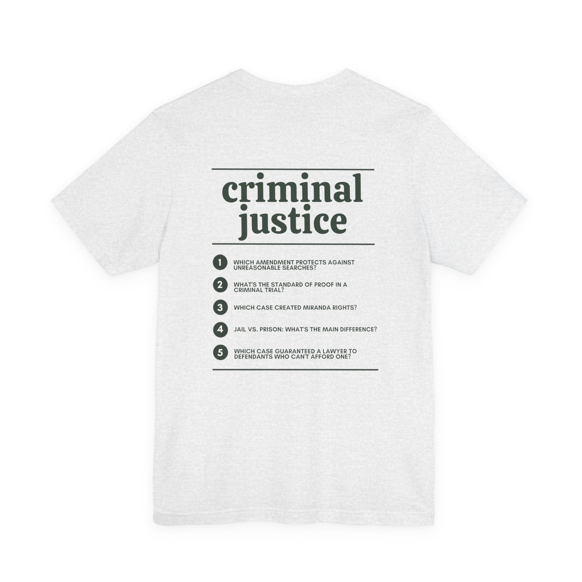 Criminal Justice Major T‑Shirt