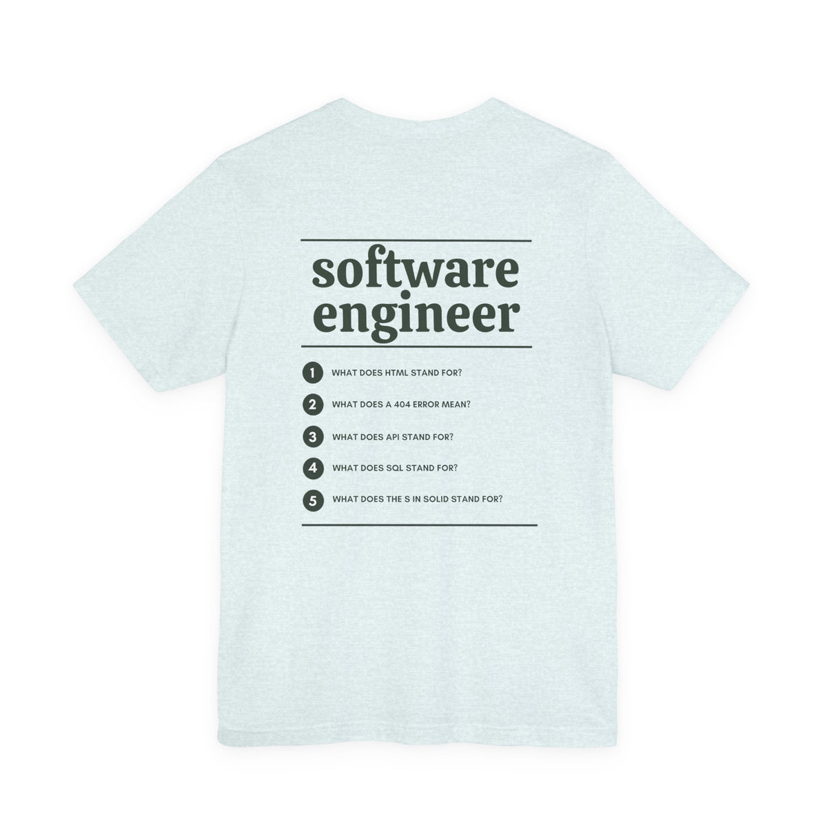 Software Engineer Work T-Shirt