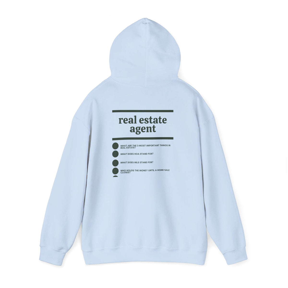 Real Estate Agent Work Hoodie