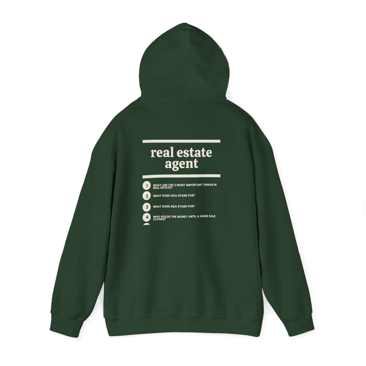Real Estate Agent Work Hoodie