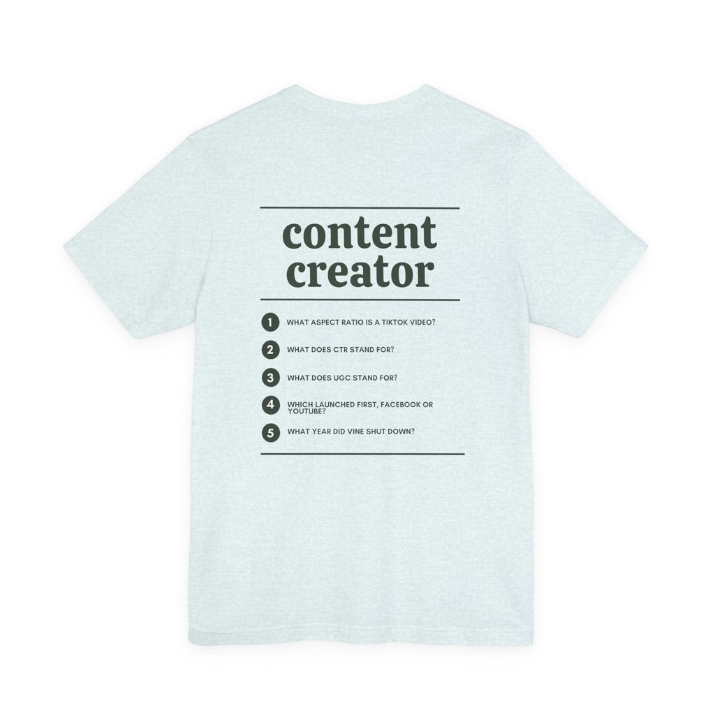 Content Creator Work T-Shirt