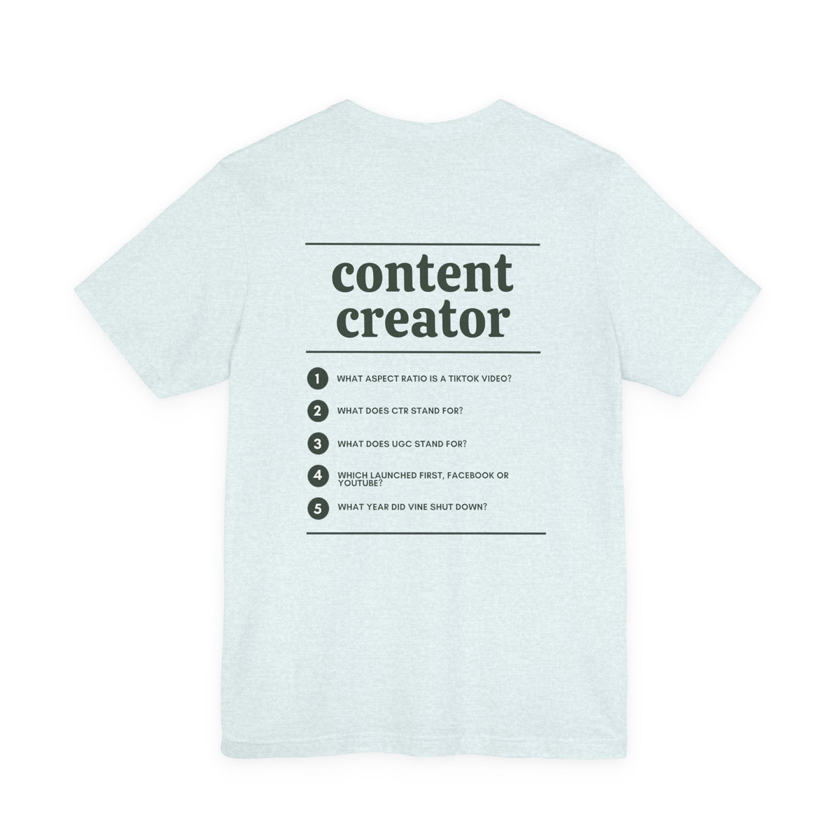 Content Creator Work T-Shirt